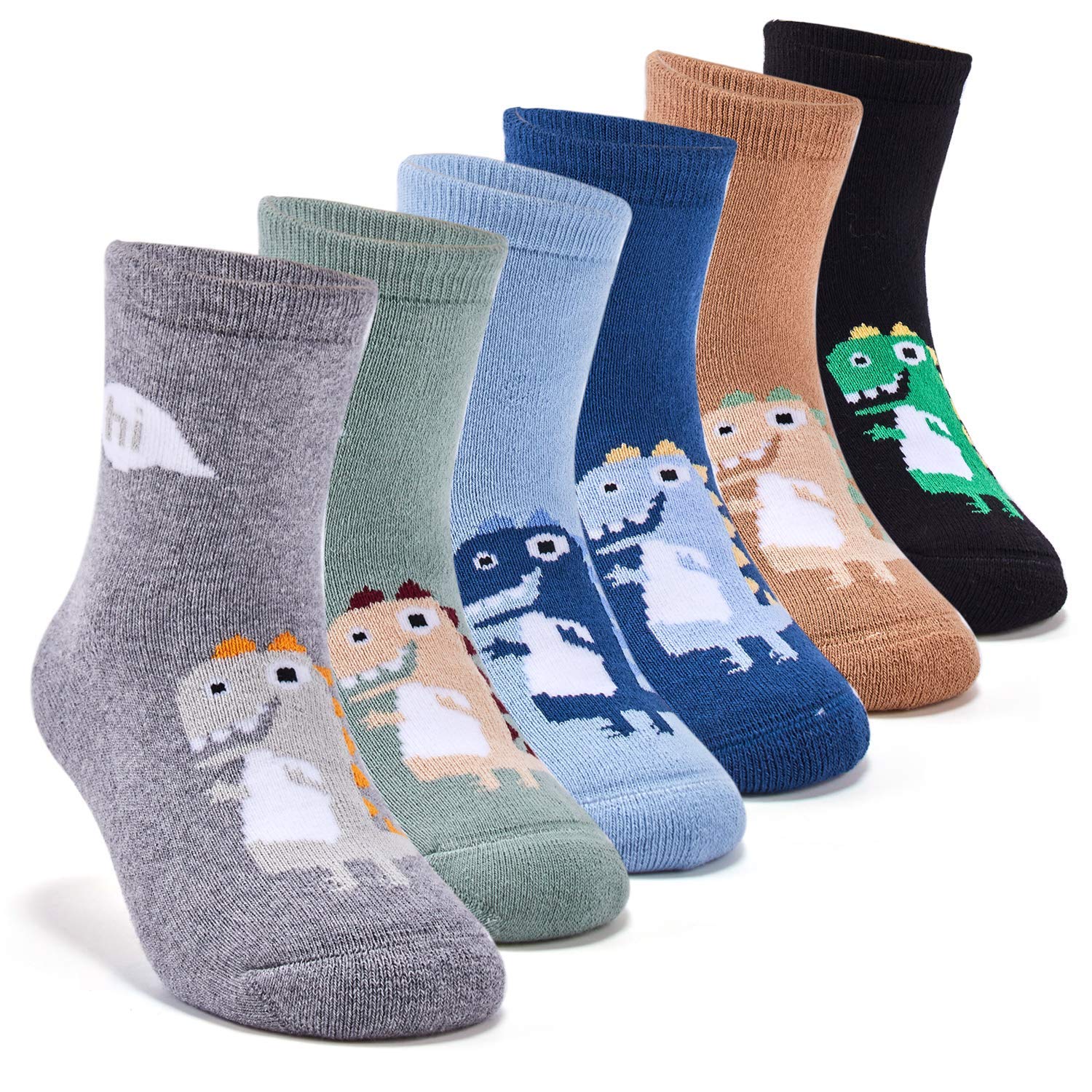 Boys Winter Warm Socks Kids Cotton Crew Socks Cartoon Bear Socks For Boys