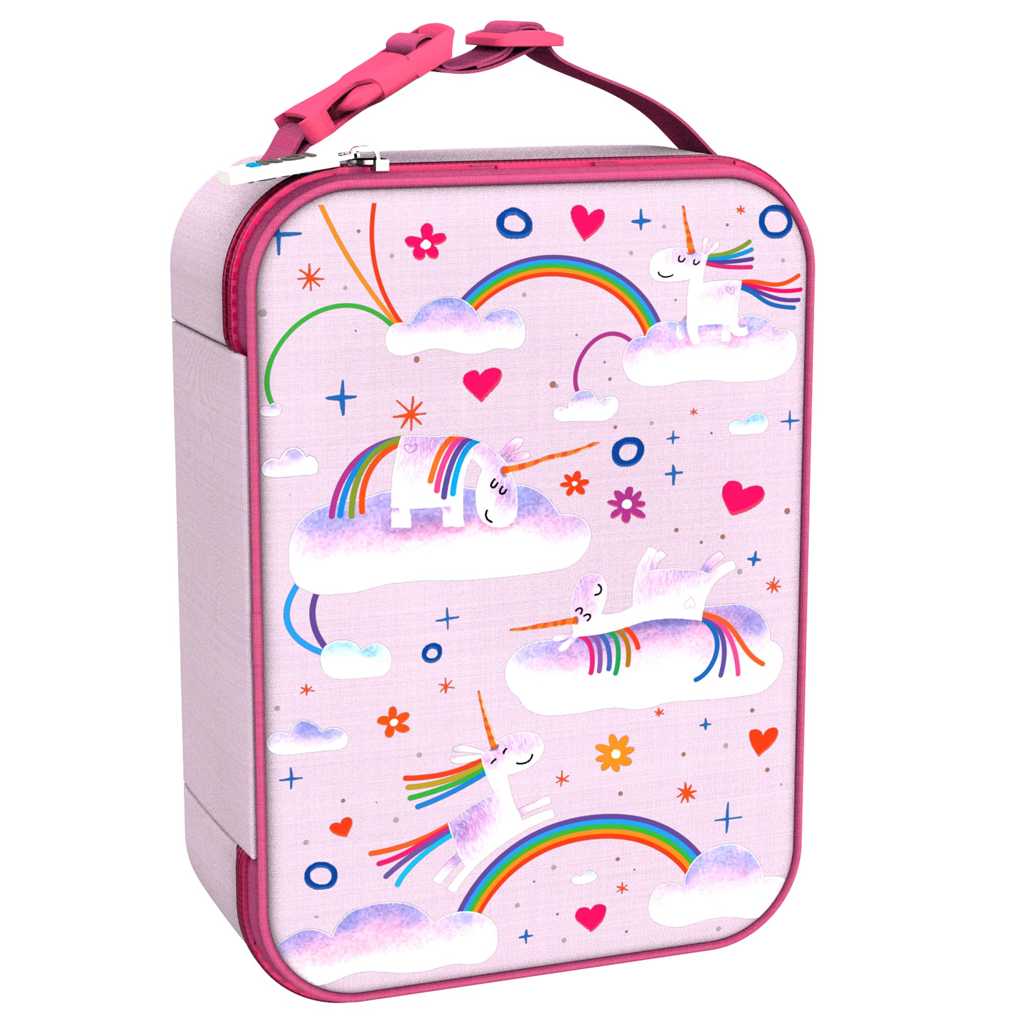 ion8 Premium Lunch-Tasche, 3-Seitiger Reißverschluss, Flaschen-Netztasche, Namensschild, Lebensmittelechte Isolierung, Abwischbar, Waschmaschinenfest