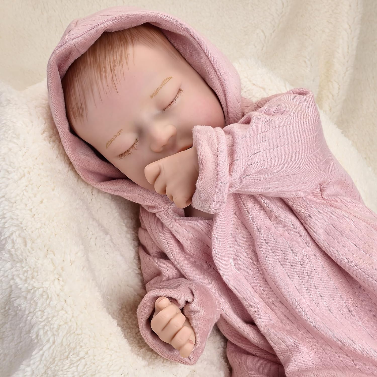 Enjoyin Lifelike Reborn Baby Dolls 17 inches Realistic Baby Dolls with Accessories Includes Pacifier and Fabric Diaper, Soft Body Newborn Baby Dolls Girl in Gift Box, Ideal Gift for Kids Age 3+