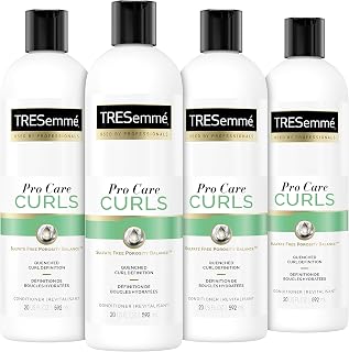 TRESemmé Conditioner Sulfate-Free for Curly Hair Pro Care Curls are Defined, Hydrated, and Frizz-Free 20 oz 4 Count