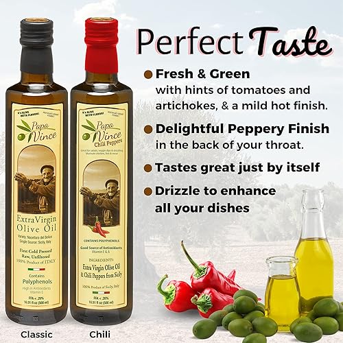 Miniatura 3 de Papa Vince Aceite de oliva, aceite de oliva virgen extra orgánico rico en polifenoles prensado en frío, fresco, cosecha temprana, AOVE rico en
