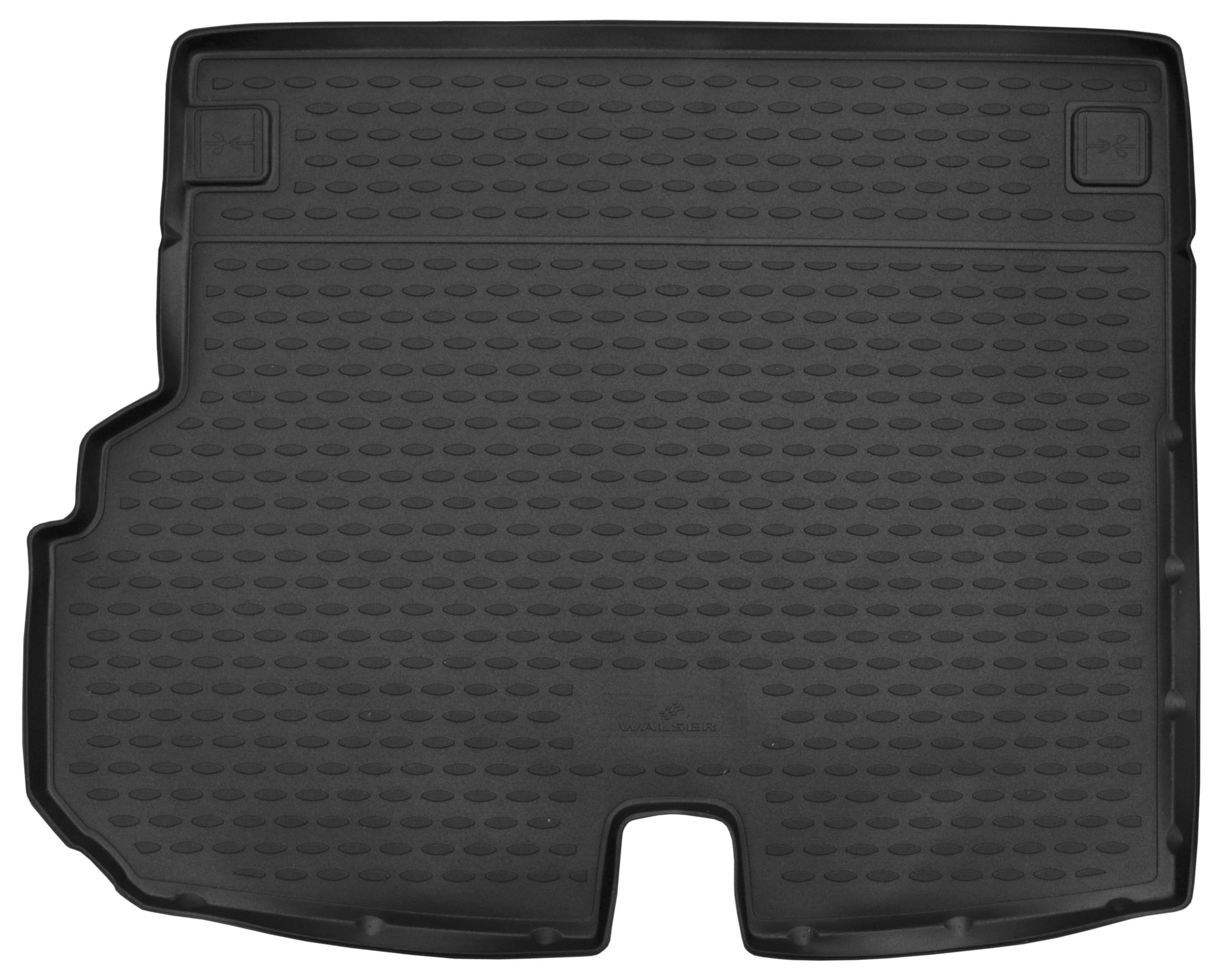 WALSER XTR mata do bagażnika Mercedes Benz GLK (X204) z nacięciem na uchwyt 2008-2015, w 100% dopasowana mata antypoślizgowa do samochodu, gumowa mata ochronna do bagażnika, mata gumowa do samochodu