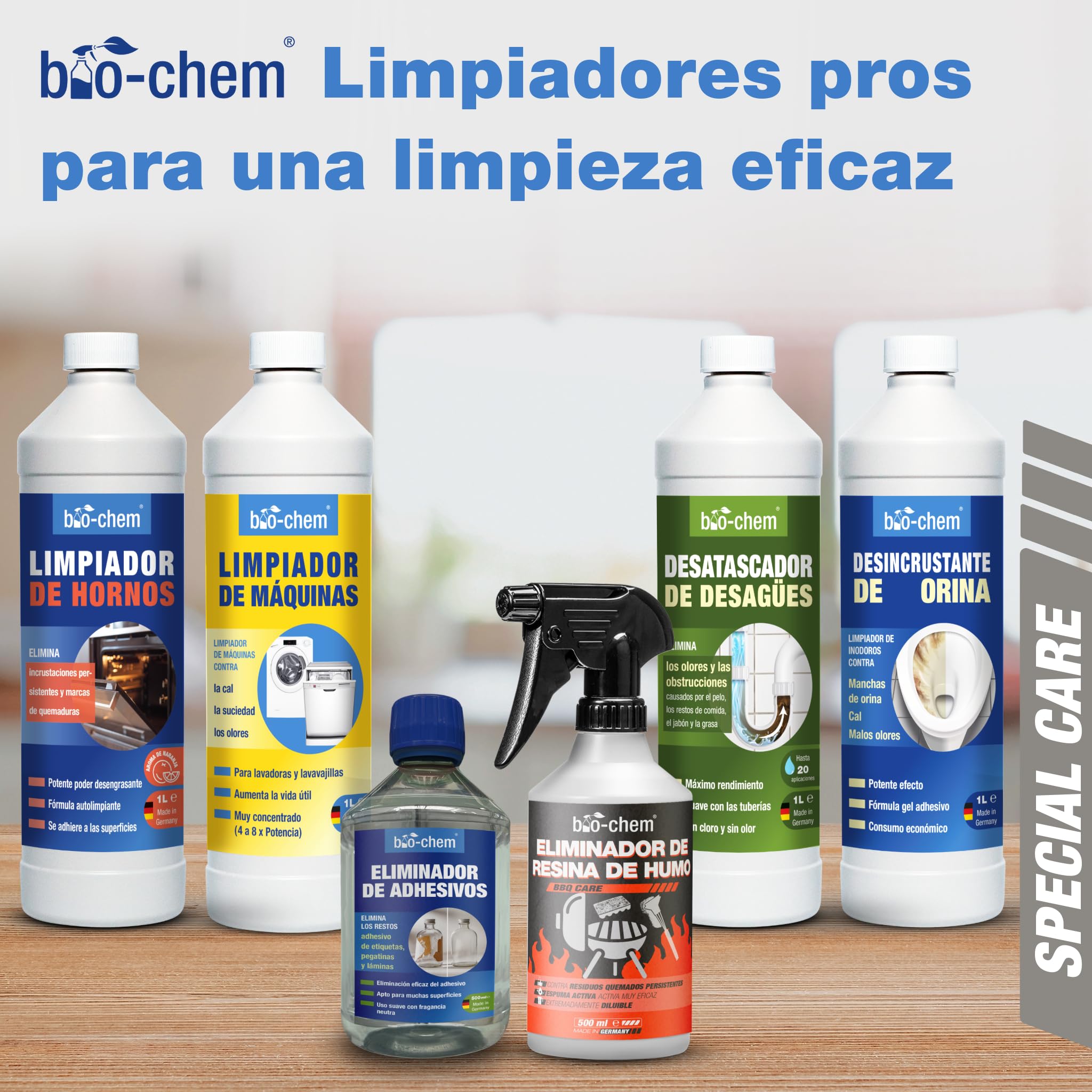 bio-chem Detergente para lavadoras y lavavajillas 6L | Tratamiento completo para lavadoras y lavavajillas: higiene óptima, sin colorantes, compatible con todos los materiales