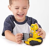Vista 5 de CAT Juguetes de Construcción, Bulldozer de Compañeros de Construcción Junior Crew, Vehículo Educativo Preescolar con Sonidos Vroom para Niños y Cara