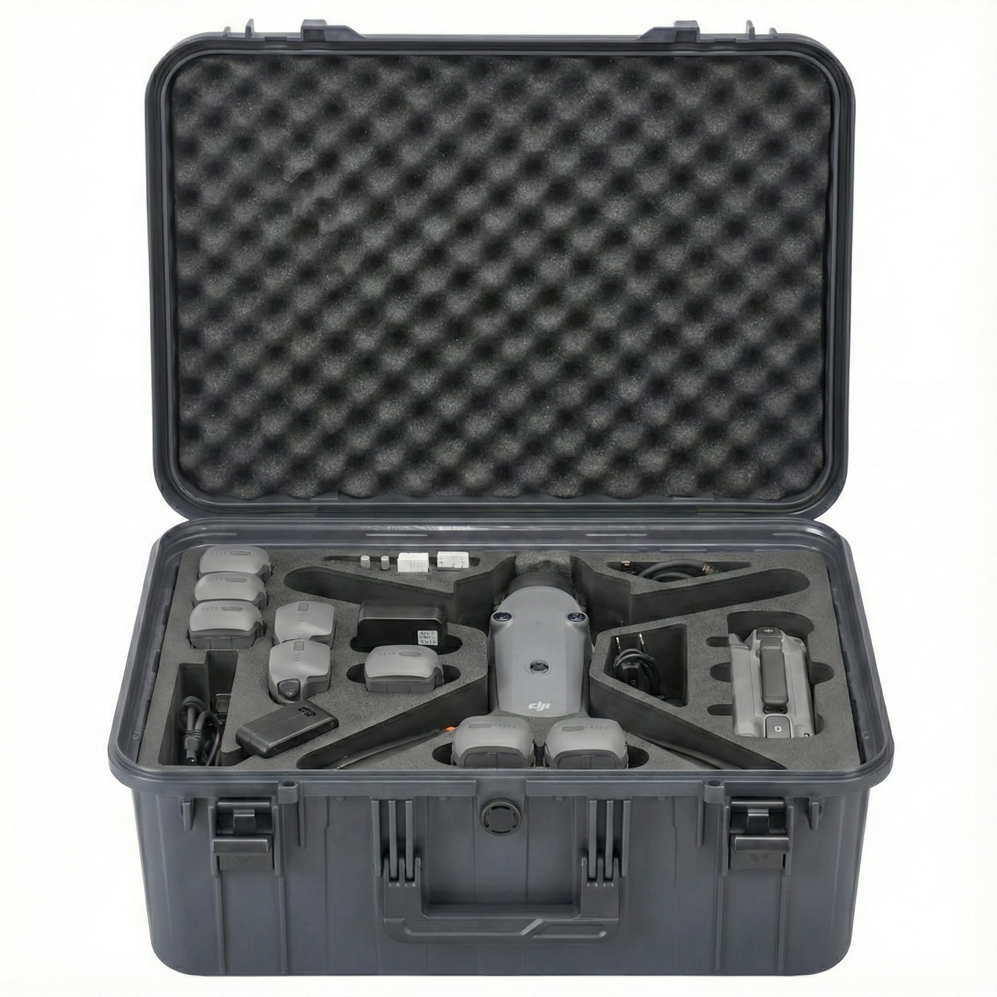 TOMcase Drohnenkoffer „Ready-to-Fly” für DJI Mavic 4 Pro | Koffer für Fly More/Creator Combo, mt RC2/RC Pro 2 – Hardcase wasserdichter ECO Schutzkoffer – Made in Germany