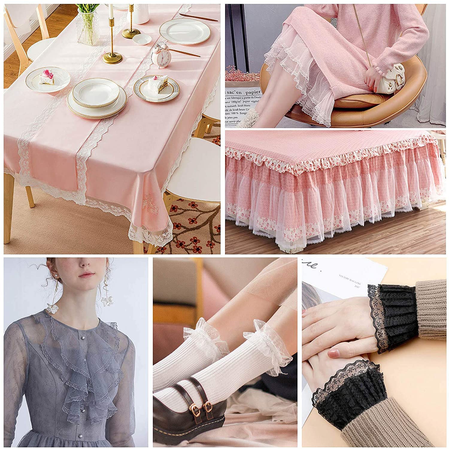 10 M X 10 Cm - Bordure En Dentelle Vintage - Ruban Décoratif En Coton