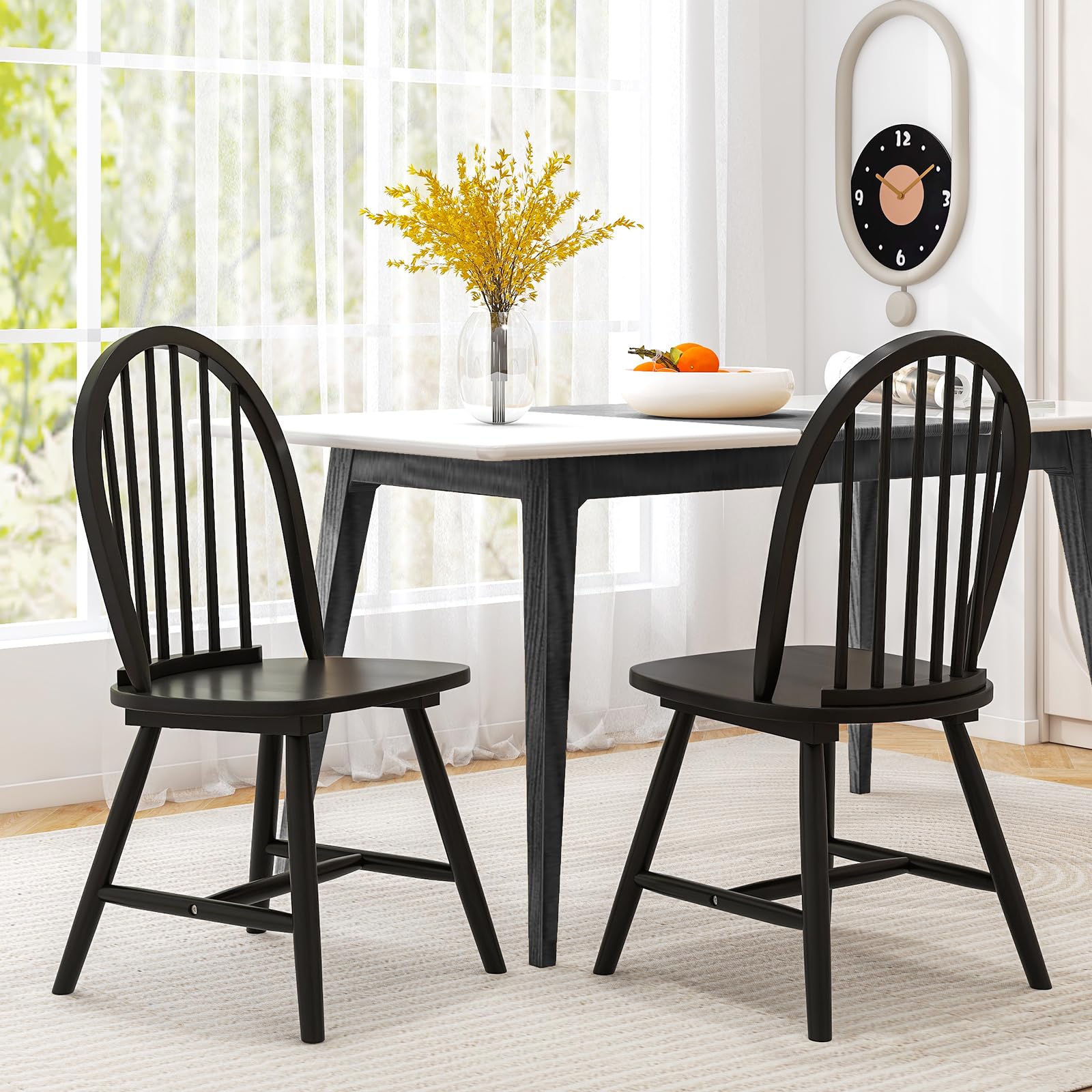 Interior Design Windsor Chairs Set Of 2 Tacoma Dining Chairs In Oak