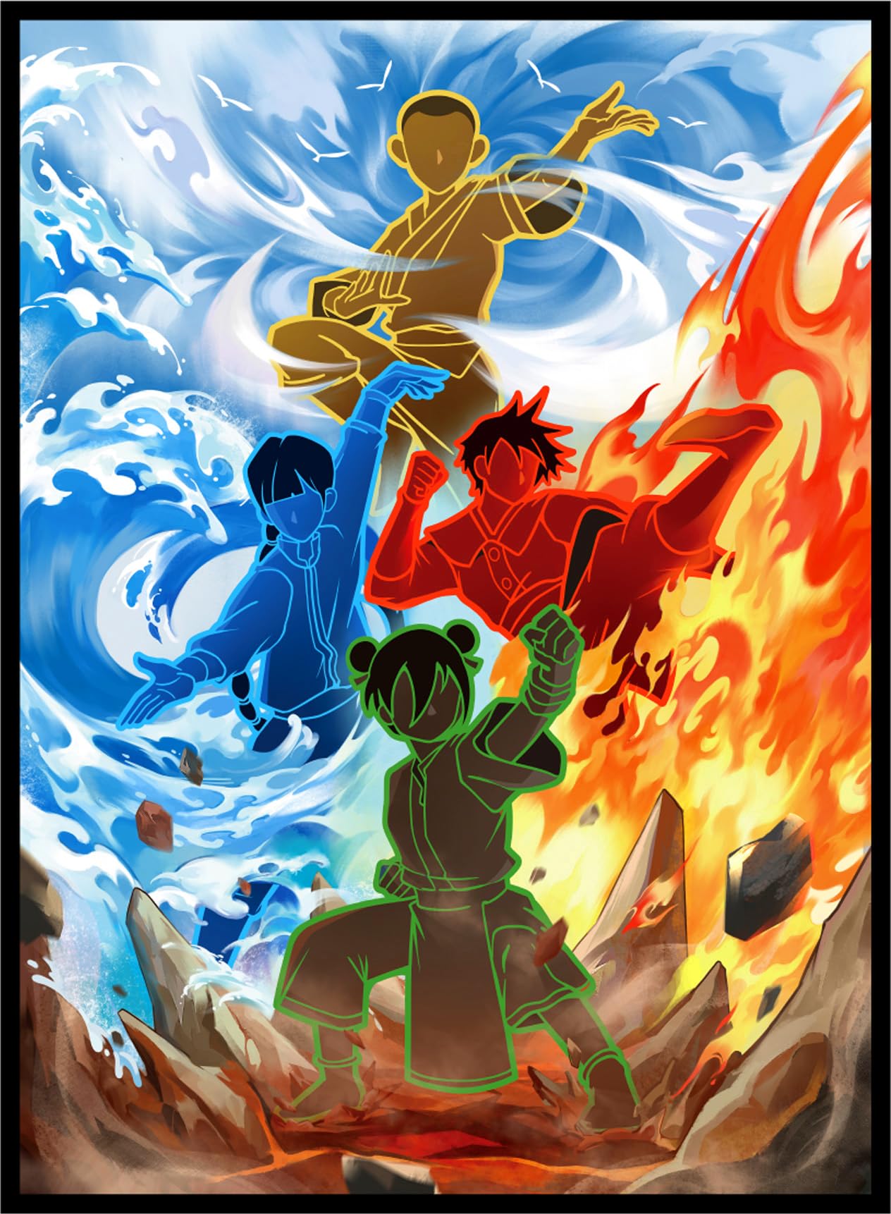 MTG Card Sleeves - 100 Count Standard Size Matte Art Sleeve, Smooth Shuffling & Ultra Clear Protection, for Magic The Gathering(Chinese Style)