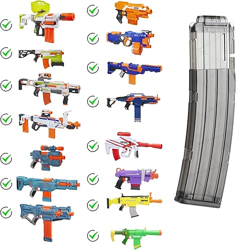 Vista 9 de WORKER Reemplazo de clip de cargador Banana de 22 dardos para Nerf N-Strike Elite Toy Naranja