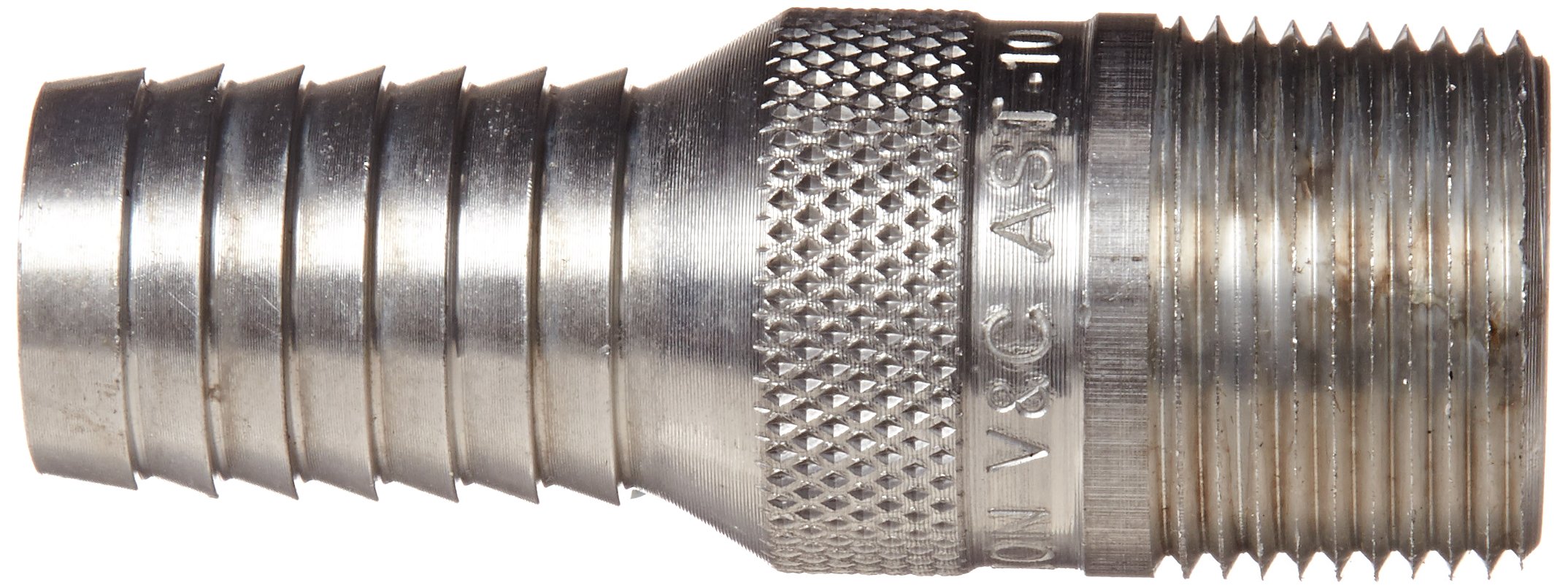 Dixon Valve AST10 Aluminum Shank/Water Fitting, King Combination Nipple with Knurled Wrench Grip, 1
