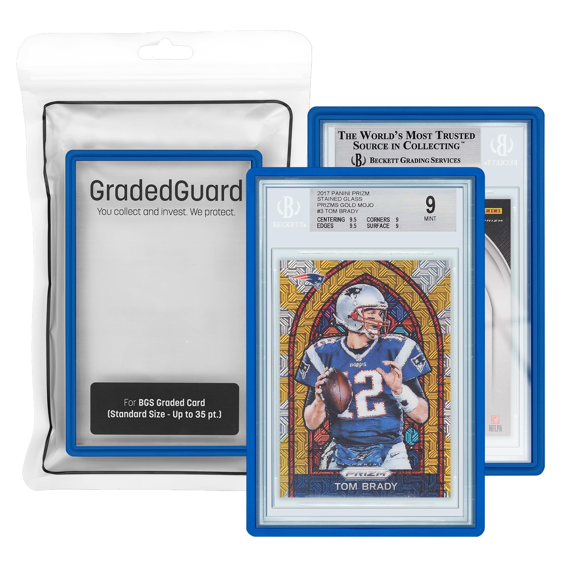 Graded Card Guard Case for Standard BGS Slab Case | Multiple Colors | Soft Touch Matte Finish | Stackable | Made to Fit BGS | Two Piece TPU and PC