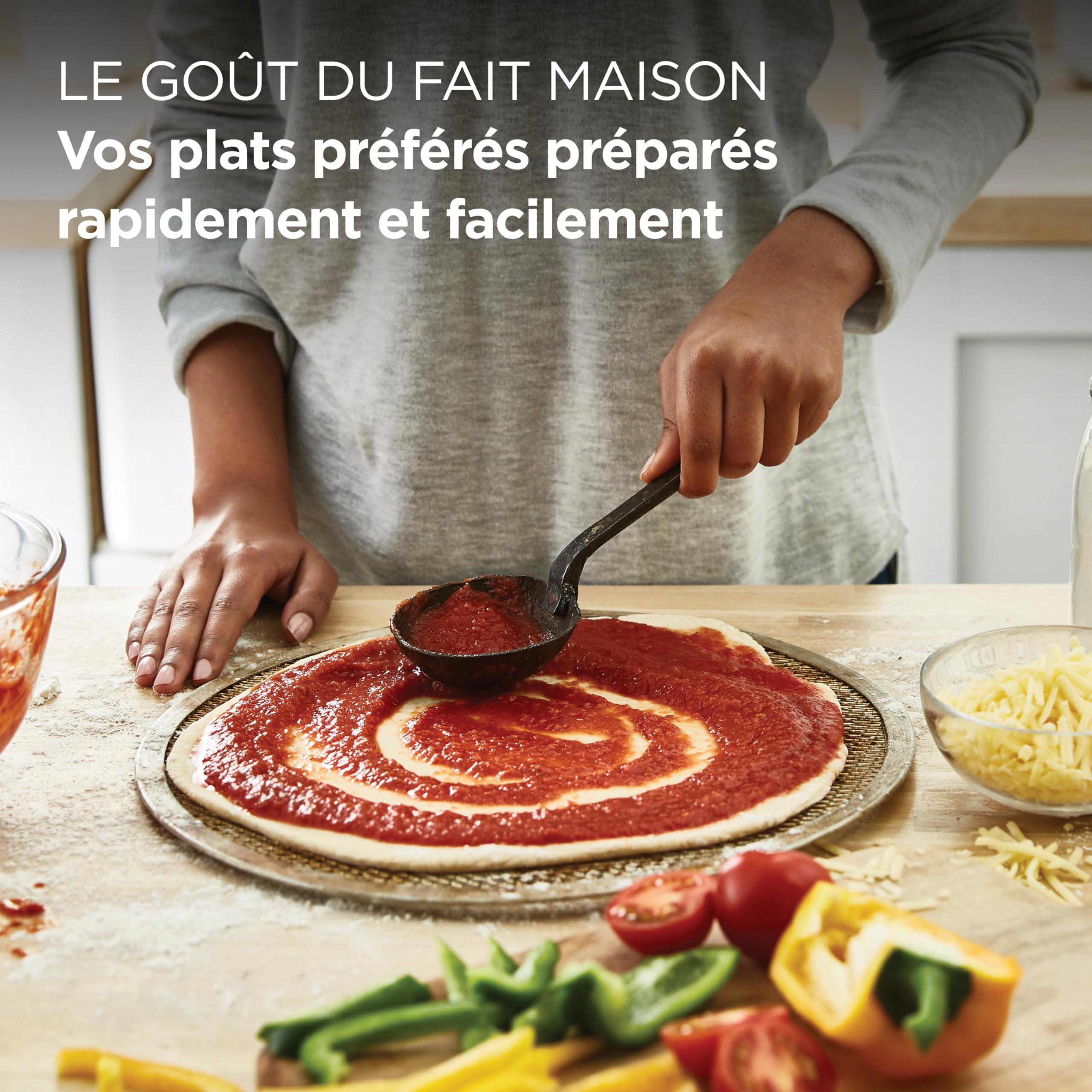 Kenwood Multi Tasker Mixeur multifonctionnel avec mixeur et robot culinaire, robot de cuisine, pâte 1,7 kg pour pain et pizza, dosseret gris (KHC30.050GY)