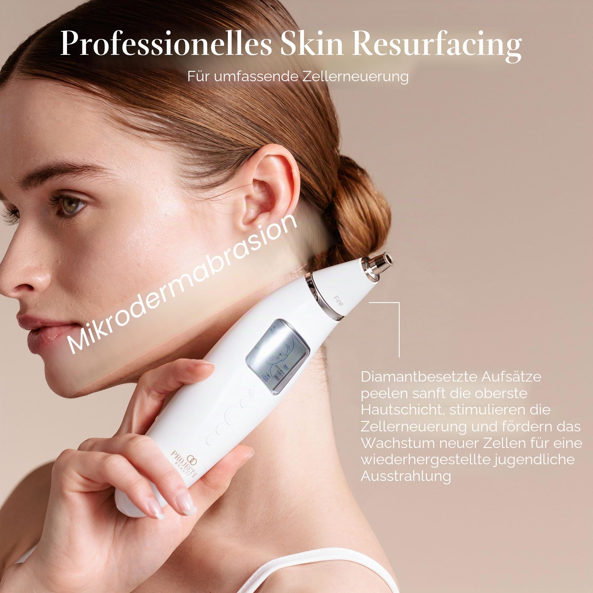 Reinvo Mikrodermabrasion Gesichtsstab m. Project E Beauty