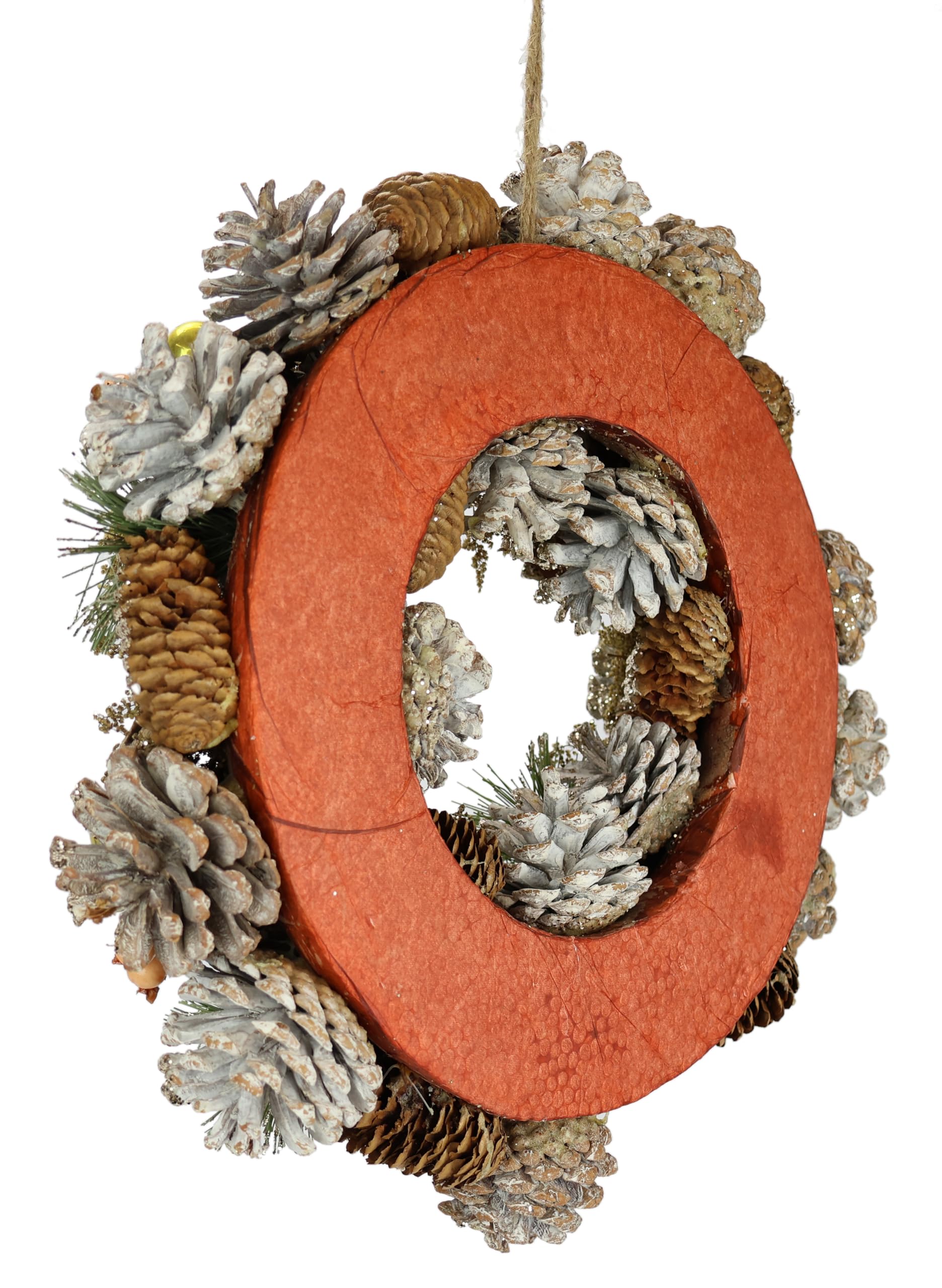 Couronne Naturelle de Pommes de pin avec Boules de Sapin, Pommes de pin et Baies, 32 cm, Couronne de Noël, décoration de Noël, Couronne de l'Avent, décoration Murale, Couronne de Porte, Couronne de