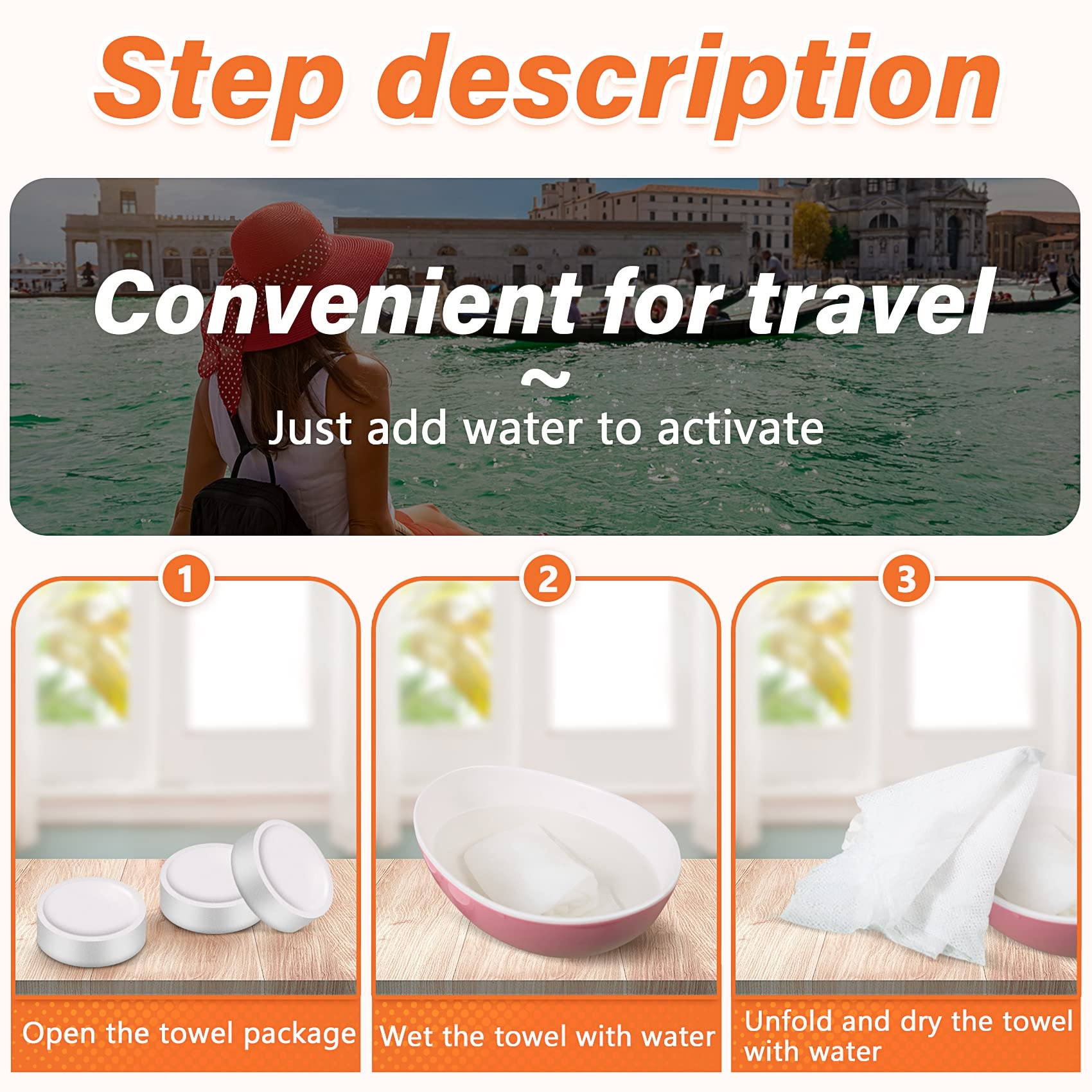 Smallterm 500 PCS Disposable Face Cloths,100% Biodegradable Compressed Towel,Mini Absorption Wipes Compressed Towels Tablets for Home,Beauty,Camping,Outdoor Sports - Image 4