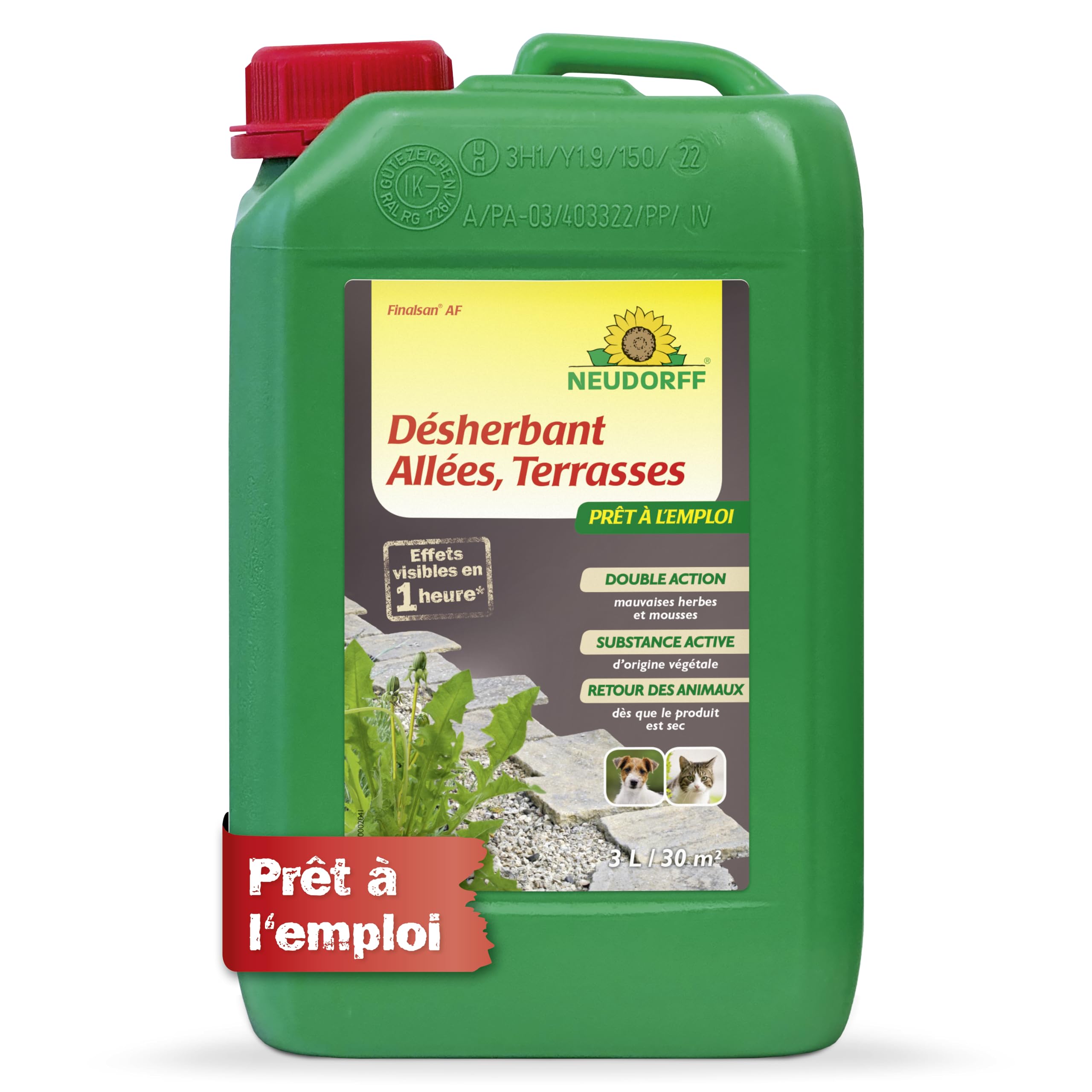 Neudorff Finalsan Désherbant Allées Terrasses 3 L Sans Glyphosate