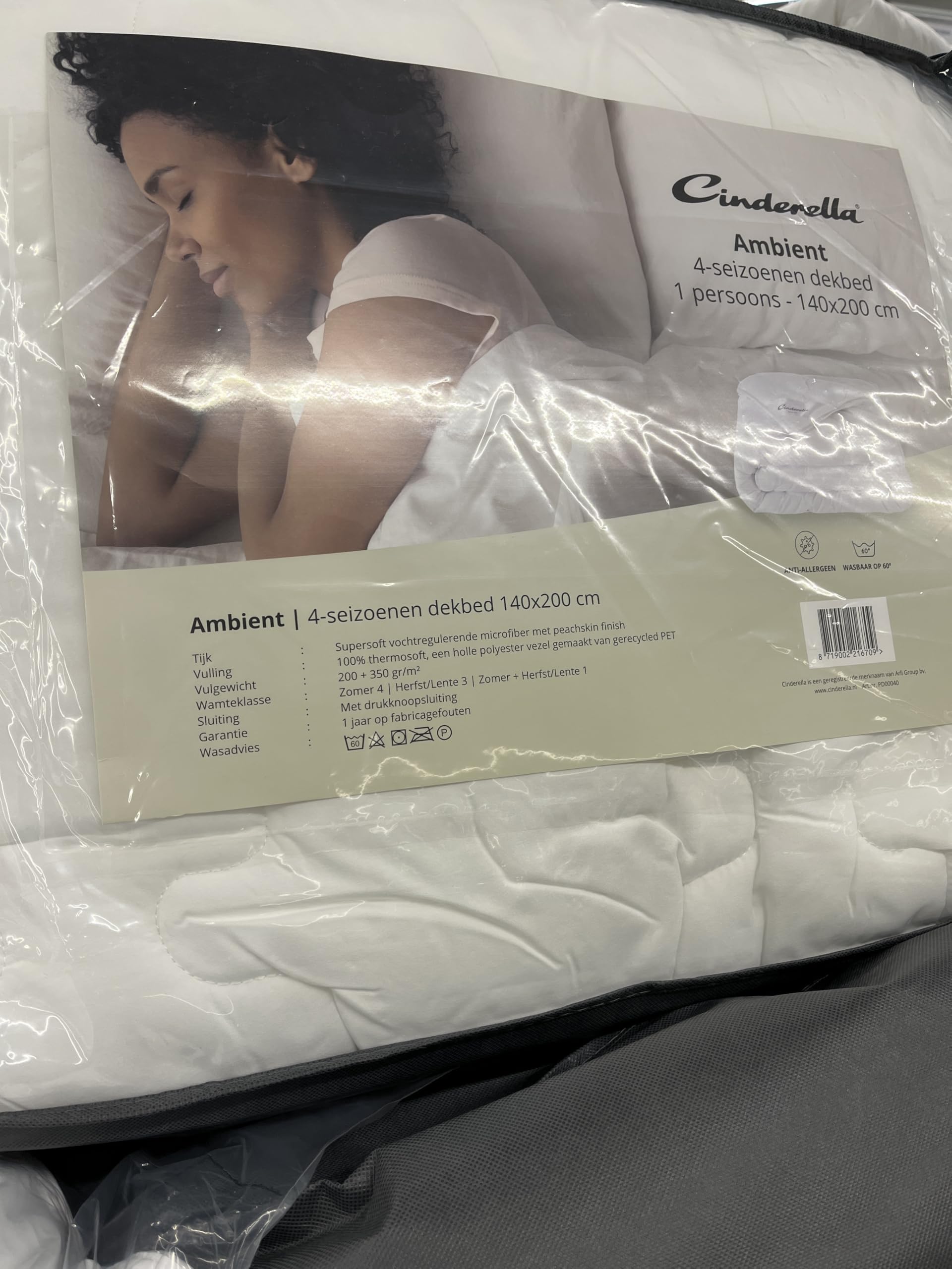 Couette 4 saisons 140 x 200 cm Cendrillon anti coup de froid pour ne plus transpirer