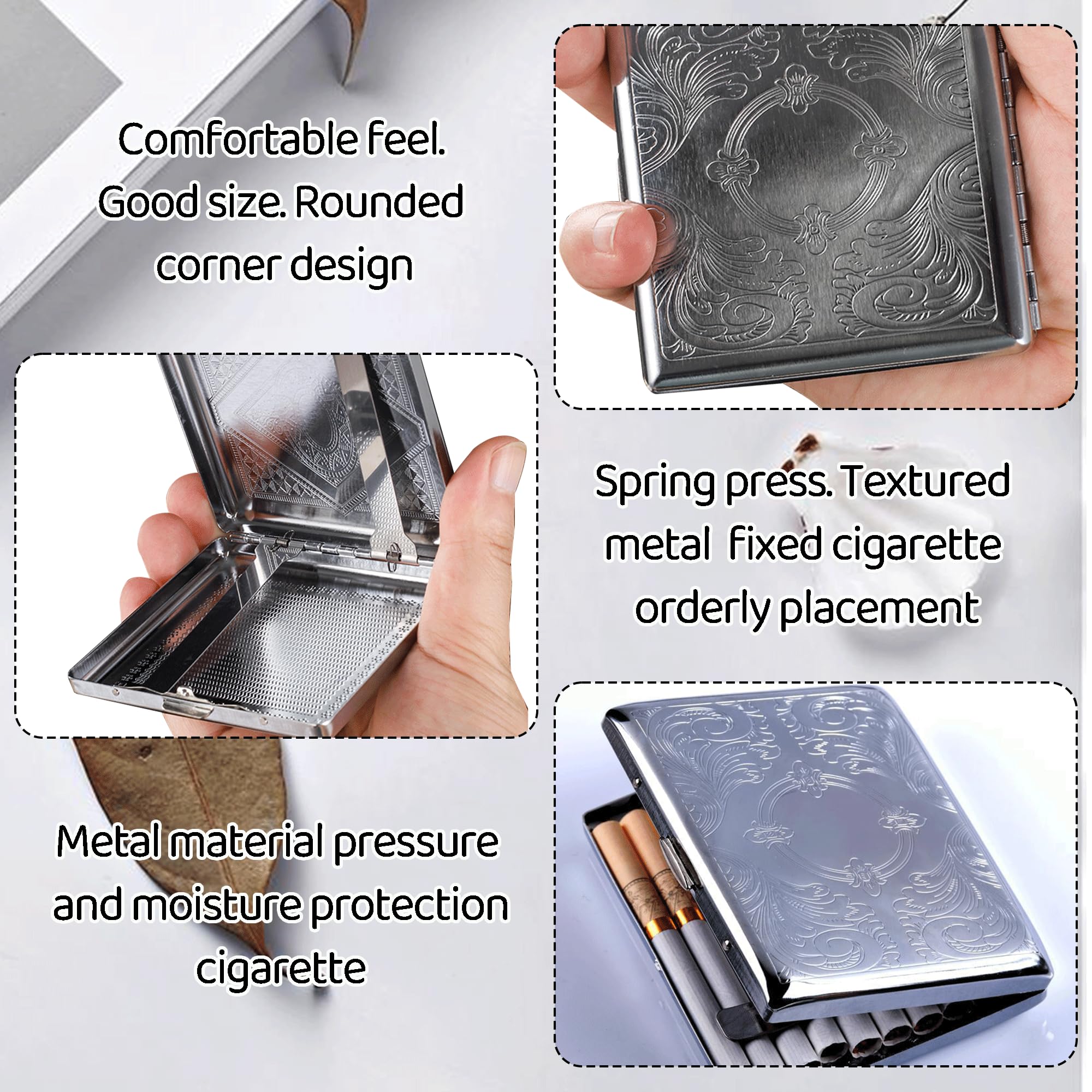 cigarette tin for roll ups amazon Metal Cigarette Case 20 Box Holds For Roll Ups Cigarette Tin For Roll Ups  Cigarette Box Snap Lock Metal Cigarette Case For Women Cigarettes 84mm :