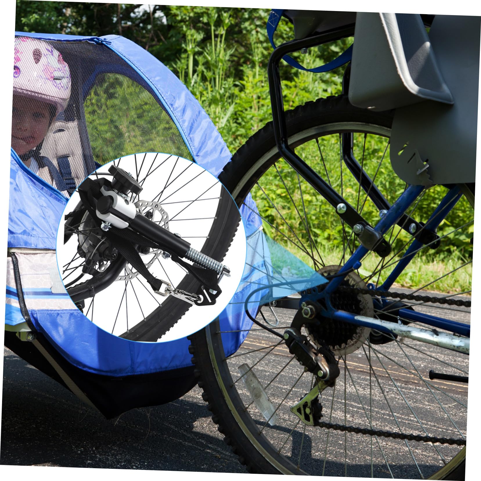 Fahrradanhängeradapter aus Aluminiumlegierung und Stahl Verbindungsstück für Fahrradanhängerbefestigung Kompatibel mit E-Bikes Rundes Rohr für Sichere Kupplung
