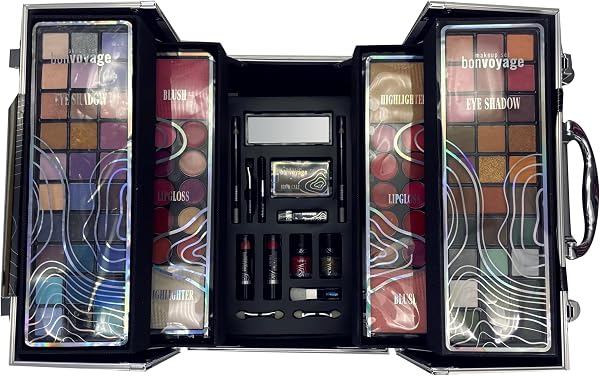 Bon Voyage 100 Piece Women's Makeup Kit con Paleta de Sombras