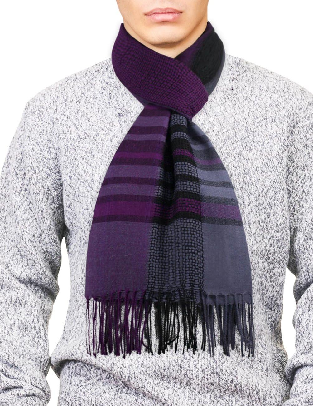 Dahlia Women's 100% wool Scarfs, Wraps, and Shawls, Mesh Plaid or Awning Striped