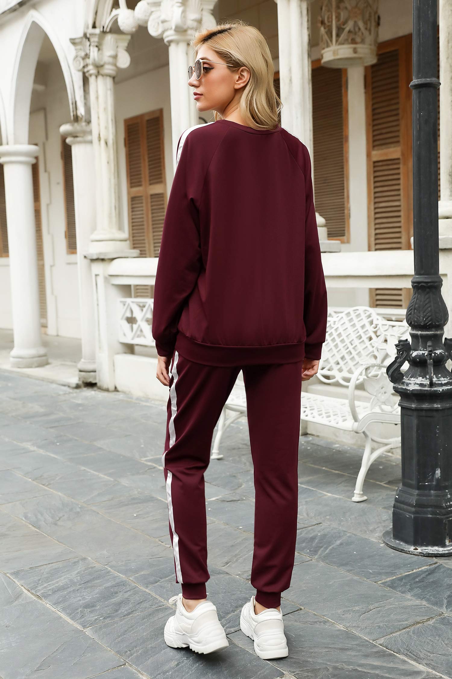 Irevial Irevial Tuta Donna Ginnastica Completi Sportivi Donna Due Pezzi Tuta Donna Sportiva Completa Per Jogging Training Casual abbigliamento sportivo Donna