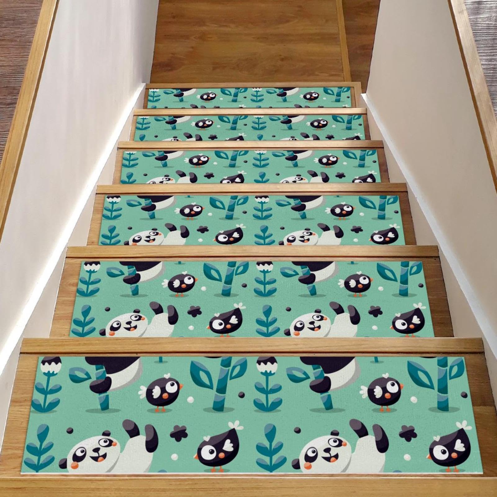 Tapis d'escalier antidérapants bambou évitent les chutes de chiens