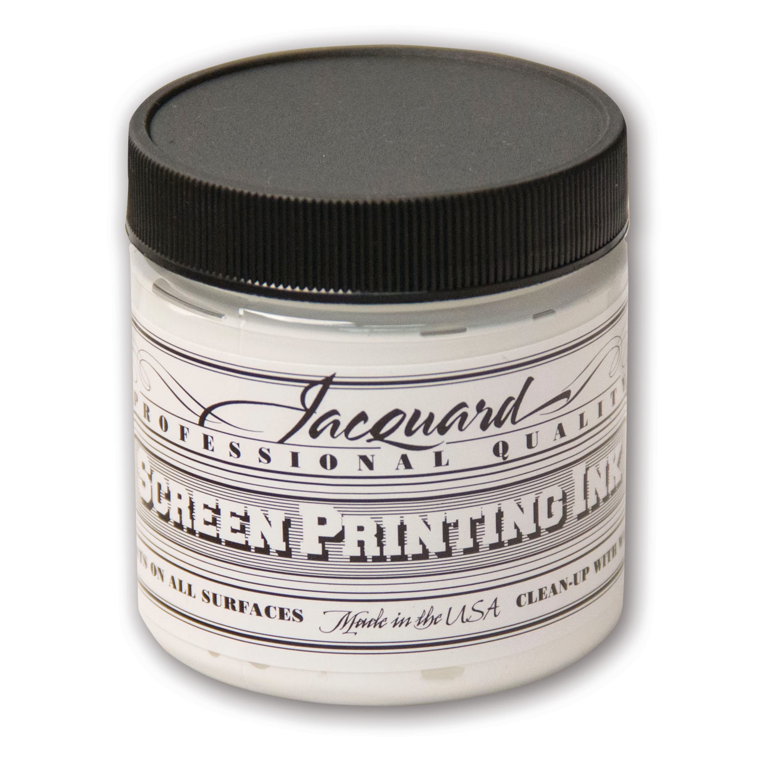Jacquard Professional Screen Print Ink, Water-Soluable, 4oz Jar, White (118)