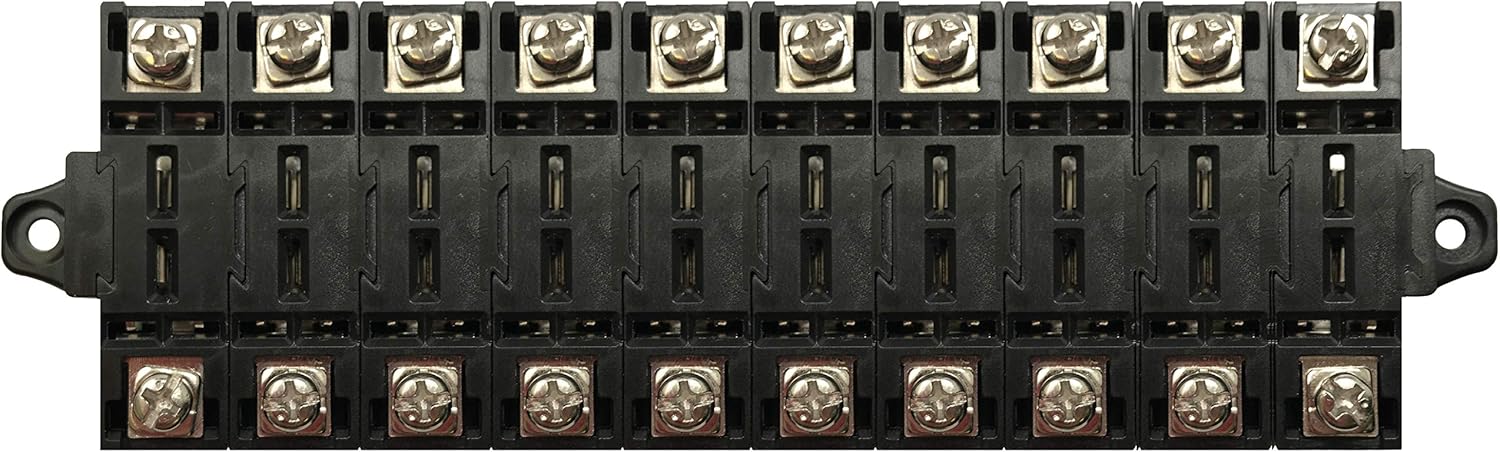 Sherco-Auto Stack-able Add-on in-line Fuse Holder Panel & Distribution Block for ATO/ATC & ATM/MIN Blade Fuses - Automotive Marine Car Boat RV (10)