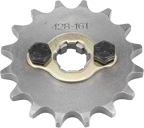 Miniatura 6 de F FIERCE CYCLE 428 Cadena 16T 0.669 in motocicleta piñón de motor delantero tono titanio para ATV UTV 110cc 125cc 140cc 150cc 160cc motor