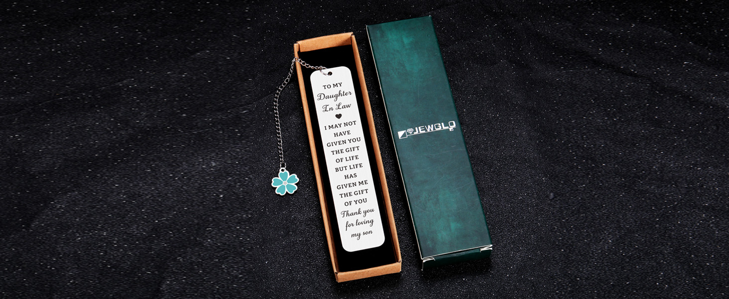 Daughter in Law Gifts from Mother in Law - Mothers Day Gifts for Daughter in Laws Birthday Future Daughters in Laws Gift for Mothers Day Birthday Wedding Anniversary, Bookmark for Book Lover Women