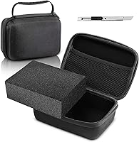 Relaxweex EVA Hard Case with Customizable Foam 7.1x4.7x3.1 Inch Shockproof Protective Case for Camera Electronics Black