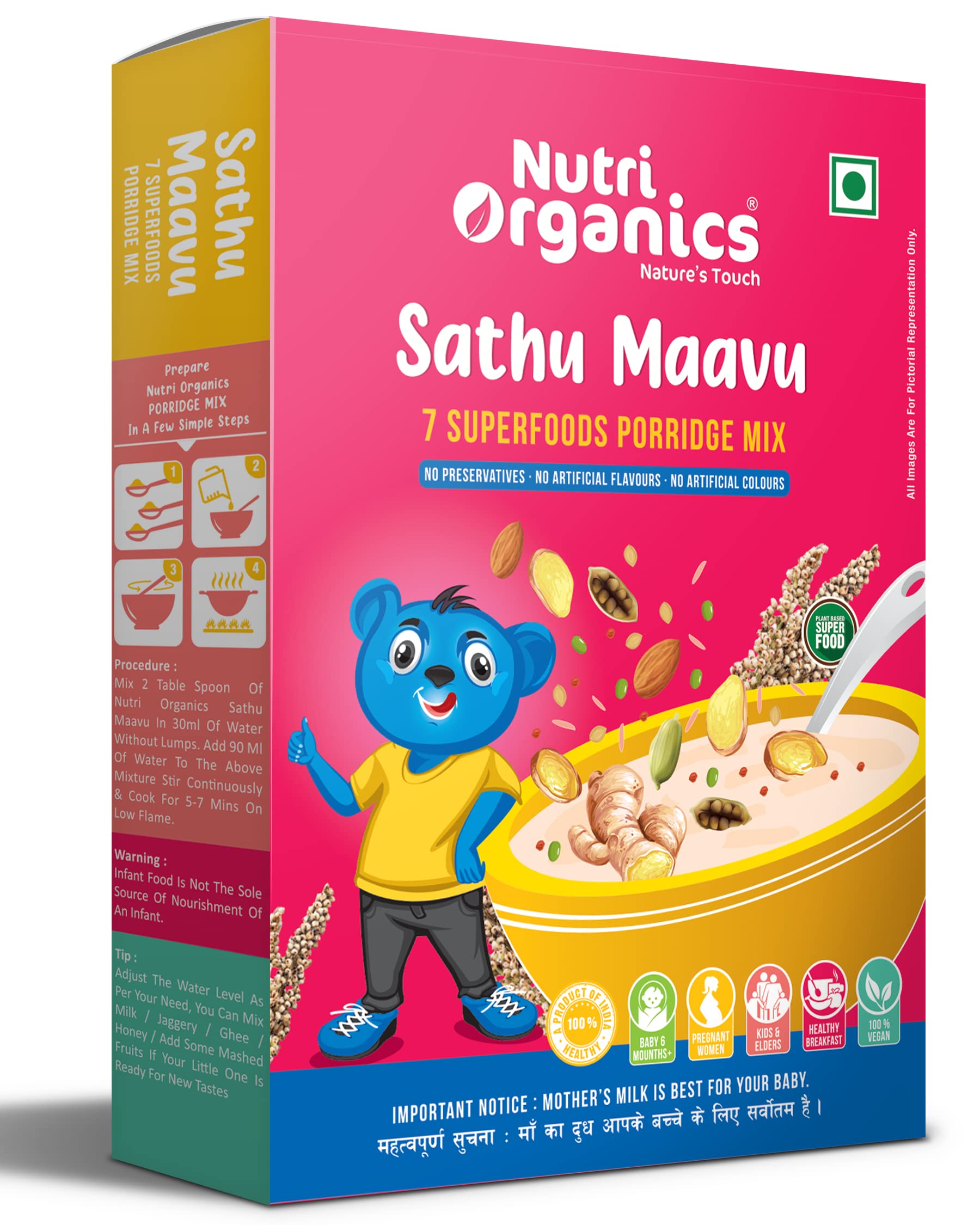See full amazon price history chart for Nutri Organics Breakfast Cereal Sathu Maavu Porridge Mix 400 gm (Pack of 2 x 200 gm) Nutri Organics Breakfast Cereal Sathu Maavu Porridge Mix 400 gm (Pack of 2 x 200 gm) (B093W8FY68) Amazon Price History, Amazon Price Tracker