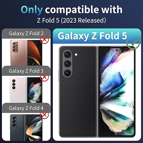 Miniatura 7 de WSKEN Funda para Samsung Galaxy Z Fold 5 con soporte para S Pen protección de bisagra cubierta de cámara deslizante soporte magnético con anillo de