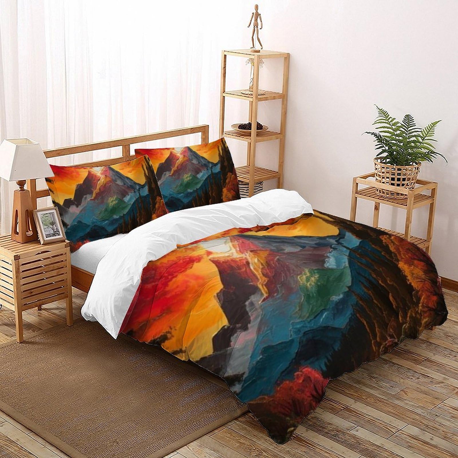 Housse de couette King 220x240 imprimé 3D avec taie d'oreiller pour lit enfant et adulte