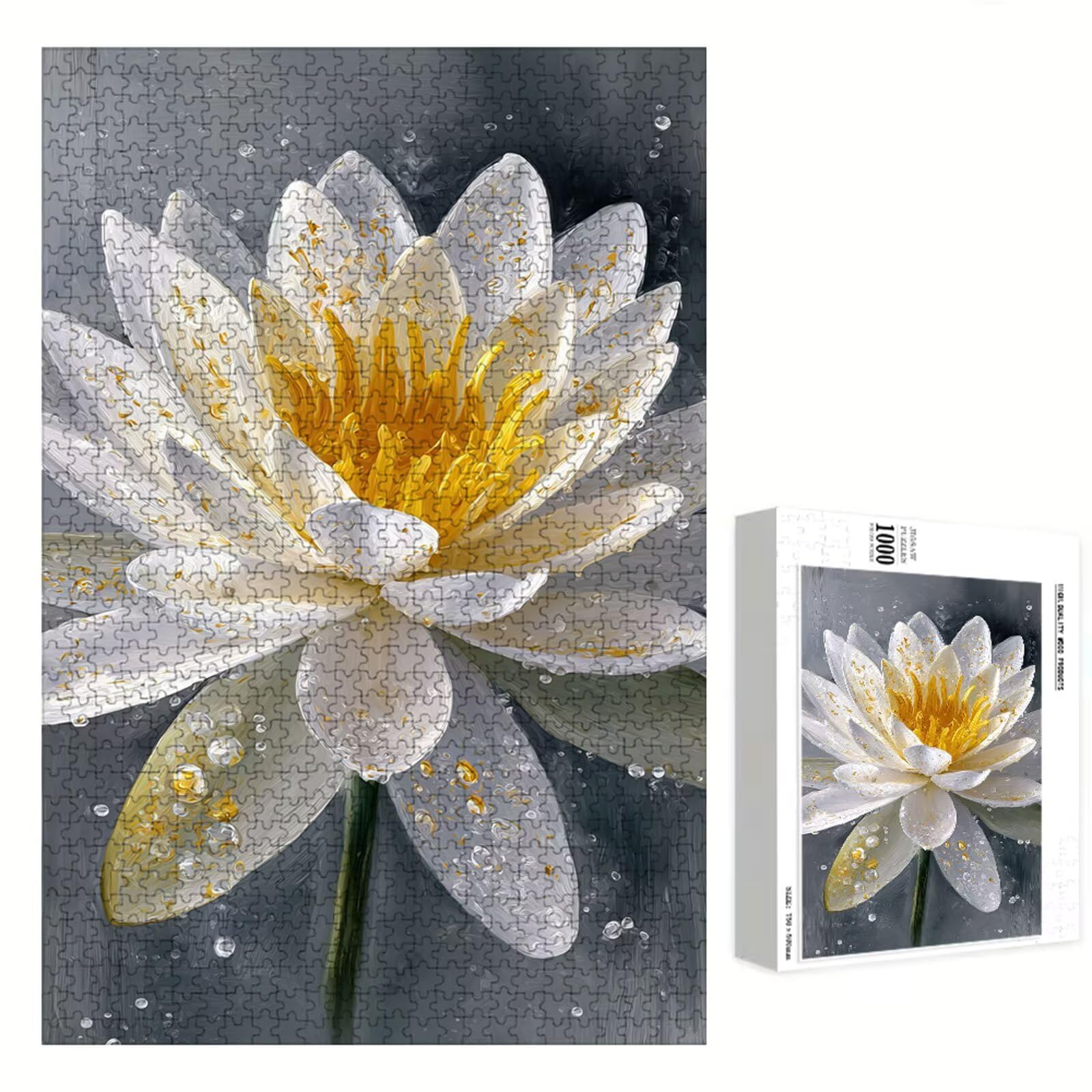 Puzzle 1500 Piezas Adultos Flor & Amarillo, Rompecabezas con Letras Traseras y Póster, Pasatiempo Antiestrés, Decoración de Pared, Regalo Decorar Mujer Hombre 87 x 57 cm (14 Años +) P3#1156