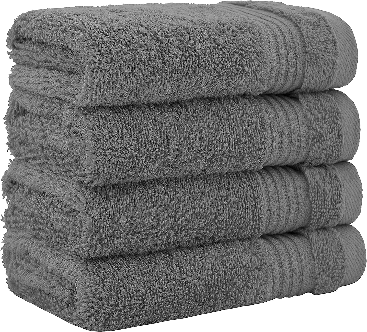 Textile Do 4 X Luxury Face Cloth Towel Set (30 x 30 cm-800 GSM) 100% Egyptian Cotton Wash Cloths Super Soft Flannels Face Cloths for Gym Spa Bathroom (Charcoal