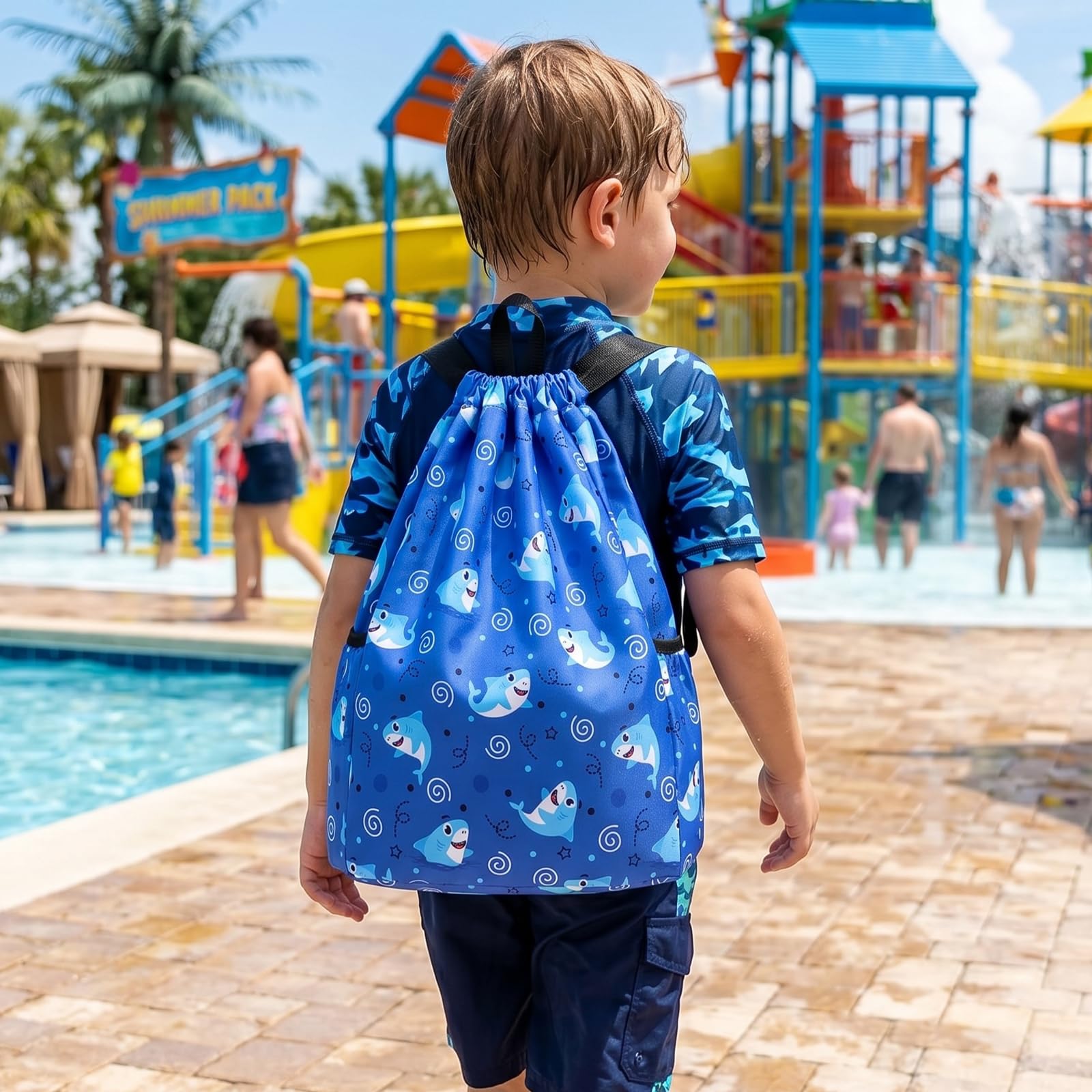 Bolsa impermeable con cordón para gimnasio, mochila deportiva para hombres, mujeres, niñas y niños