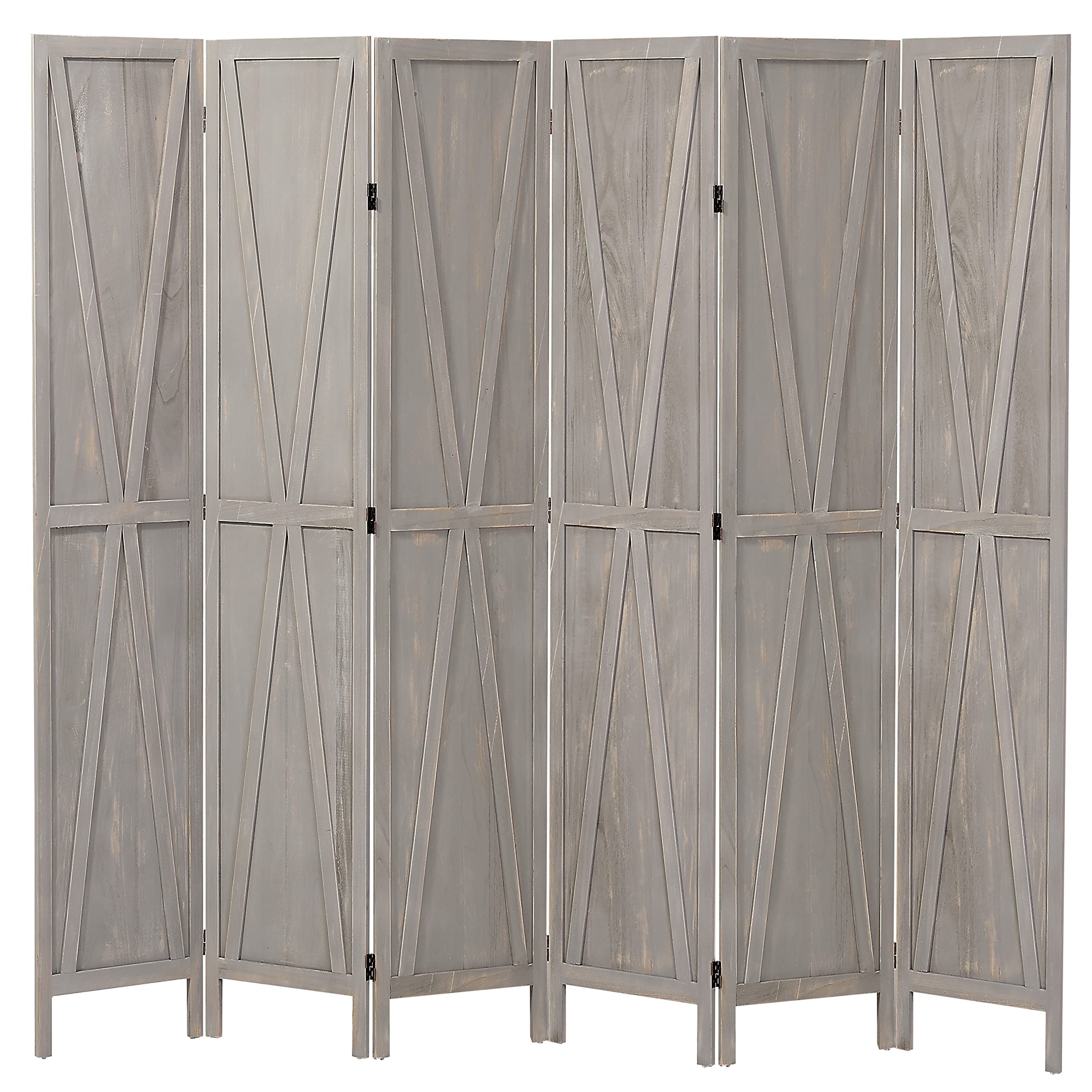 Buy iVilla 5.8 Ft Tall Wood Room Divider, Rustic Folding Privacy