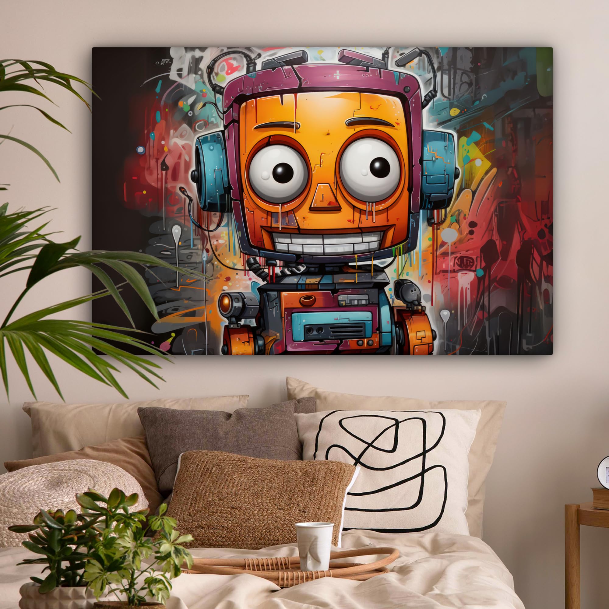 MuchoWow® Glasschilderij 120x80 Cm - Schilderij Acrylglas - Een Berner Sennenhond Tussen De Gele Bloemen Foto Op Glas Schilderijen