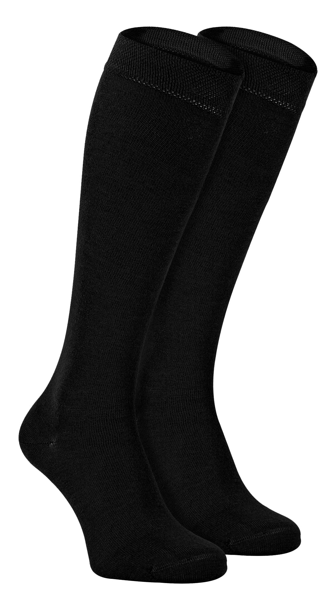 Womens Long Knee High Bamboo Socks | 2 Pair Pack | Plain & Patterned | Gift for Ladies