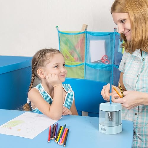 Miniatura 19 de Deli Sacapuntas eléctrico, sacapuntas automáticos para lápices n.º 2, lápices de colores, sacapuntas USB y funciona con pilas para niños, escuela
