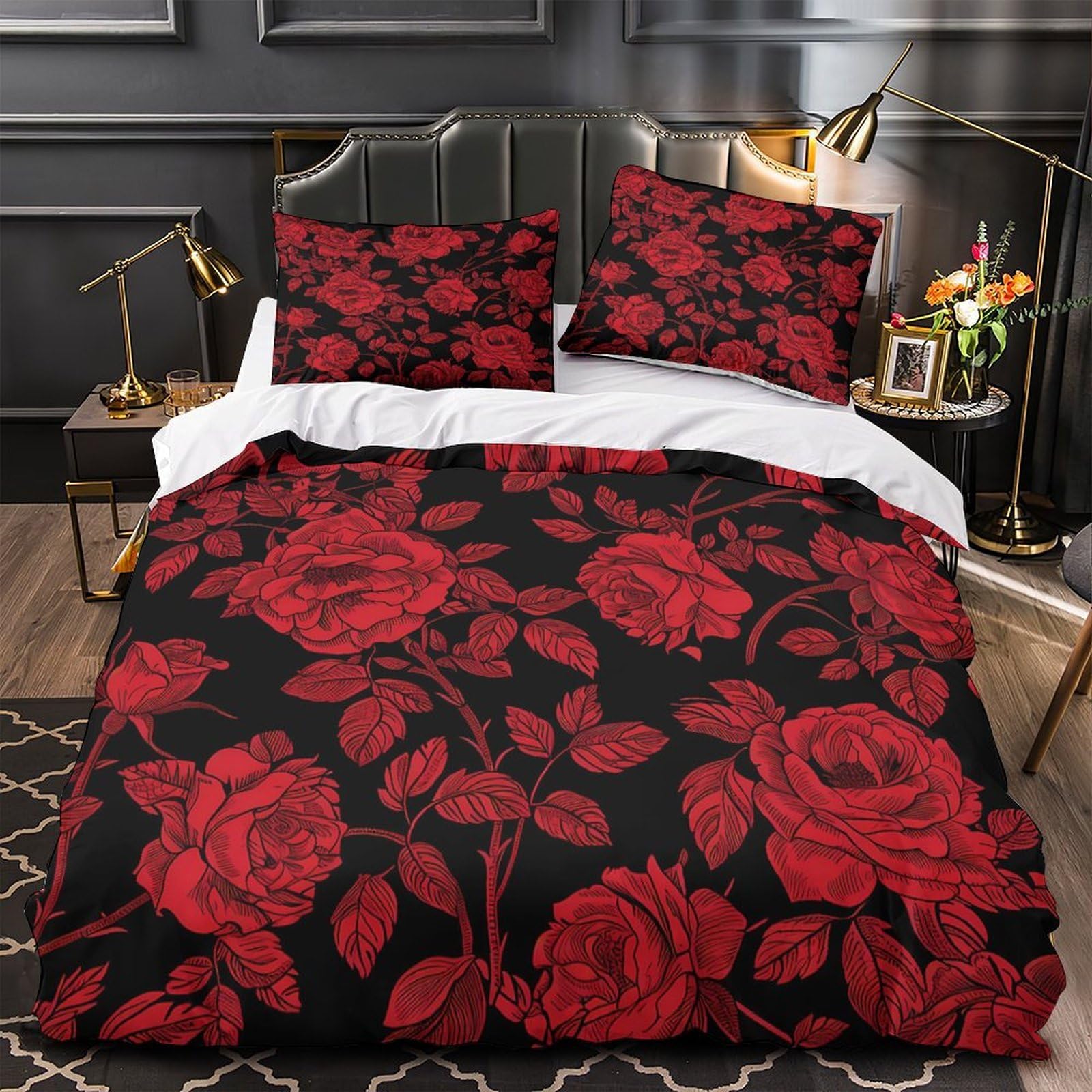 Housse de couette 220x240 haut de gamme imprimé 3D canard jaune en microfibre ultra douce durable