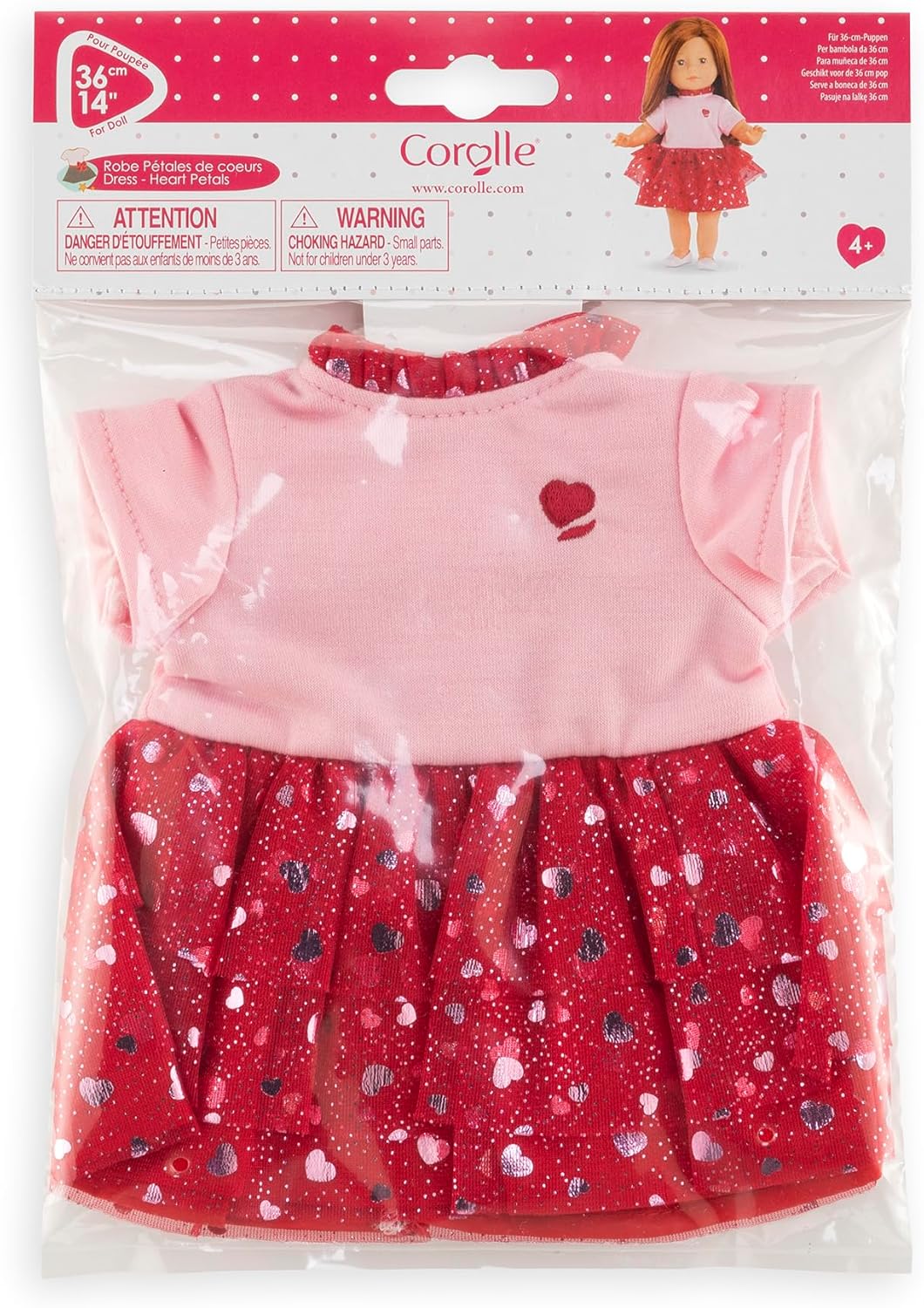 Ma Corolle 9000212730 Petal of Hearts Dress for Dolls 36 cm from 4 Years