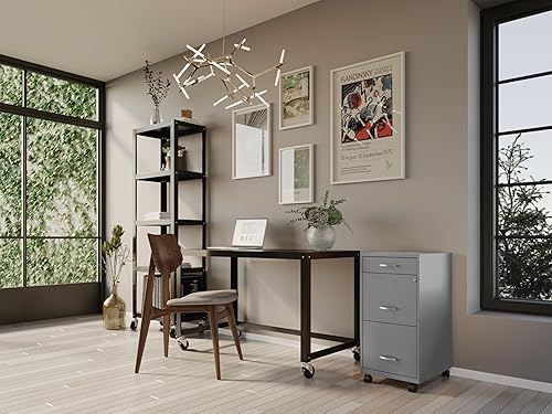 Miniatura 2 de Hirsh Industries Space Solutions - Archivador de metal con 3 cajones de 180in de profundidad color plateado ártico tamaño carta totalmente montado