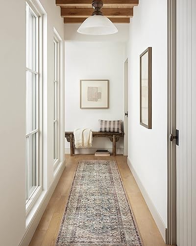 Miniatura 8 de Amber Lewis x Loloi Colección Georgie GER-04 - Alfombra de pasillo de 2 pies 6 pulgadas x 9 pies 6 pulgadas, color verde azulado antiguo