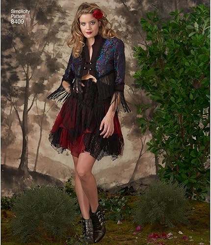 Miniatura 9 de Simplicity 8409 - Disfraz steampunk occidental para mujer, patrón de costura para cosplay, tallas 6-14