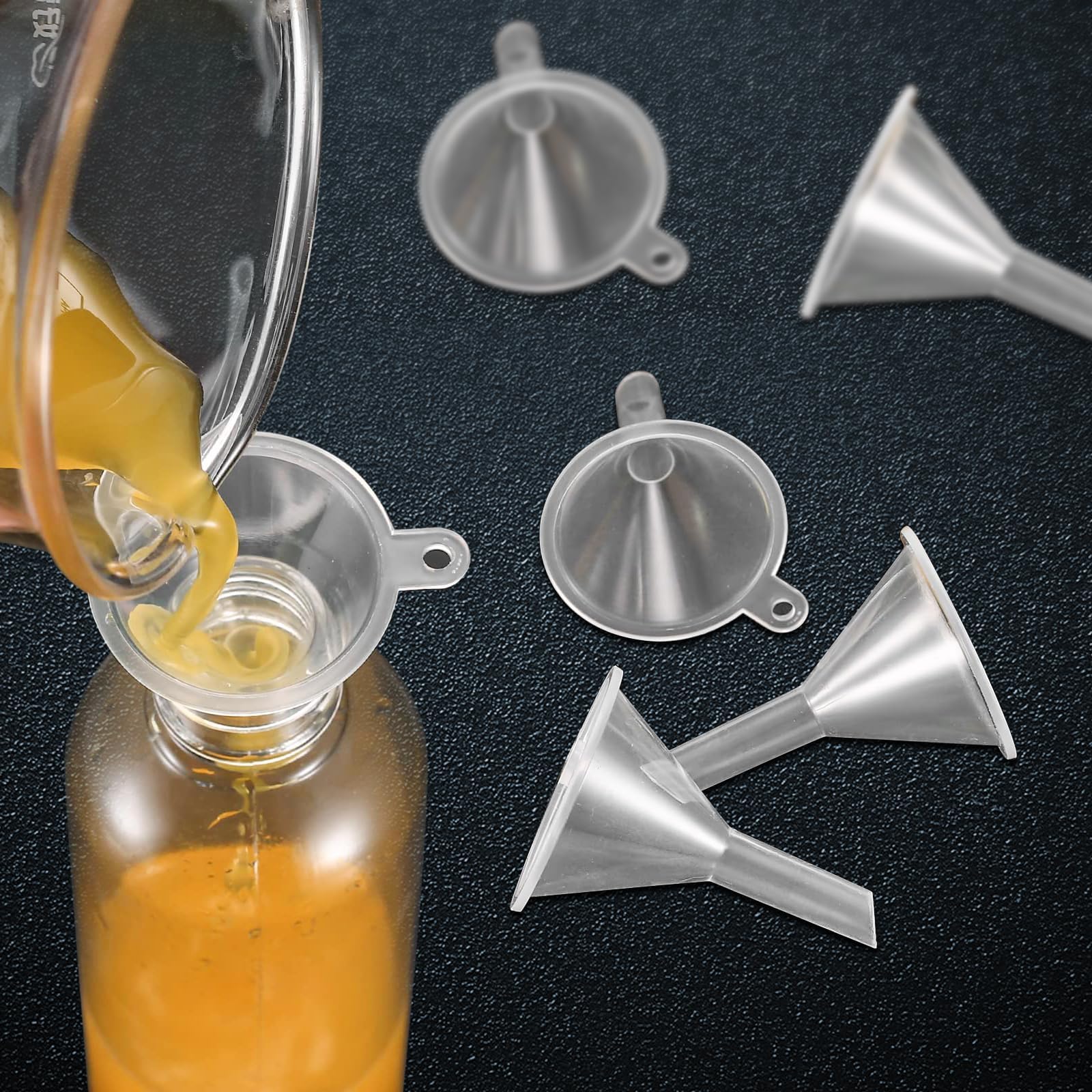 Mini Imbuto 30 PCS in Plastica Trasparente per Riempimento di Bottiglie, Profumi, Oli Essenziali, Bottiglie da Laboratorio e Artigianato Artistico