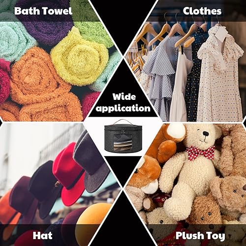 Miniatura 6 de Munskine Cajas de almacenamiento para sombreros para mujeres y hombres, cajas de almacenamiento plegables para sombreros, caja de almacenamiento de