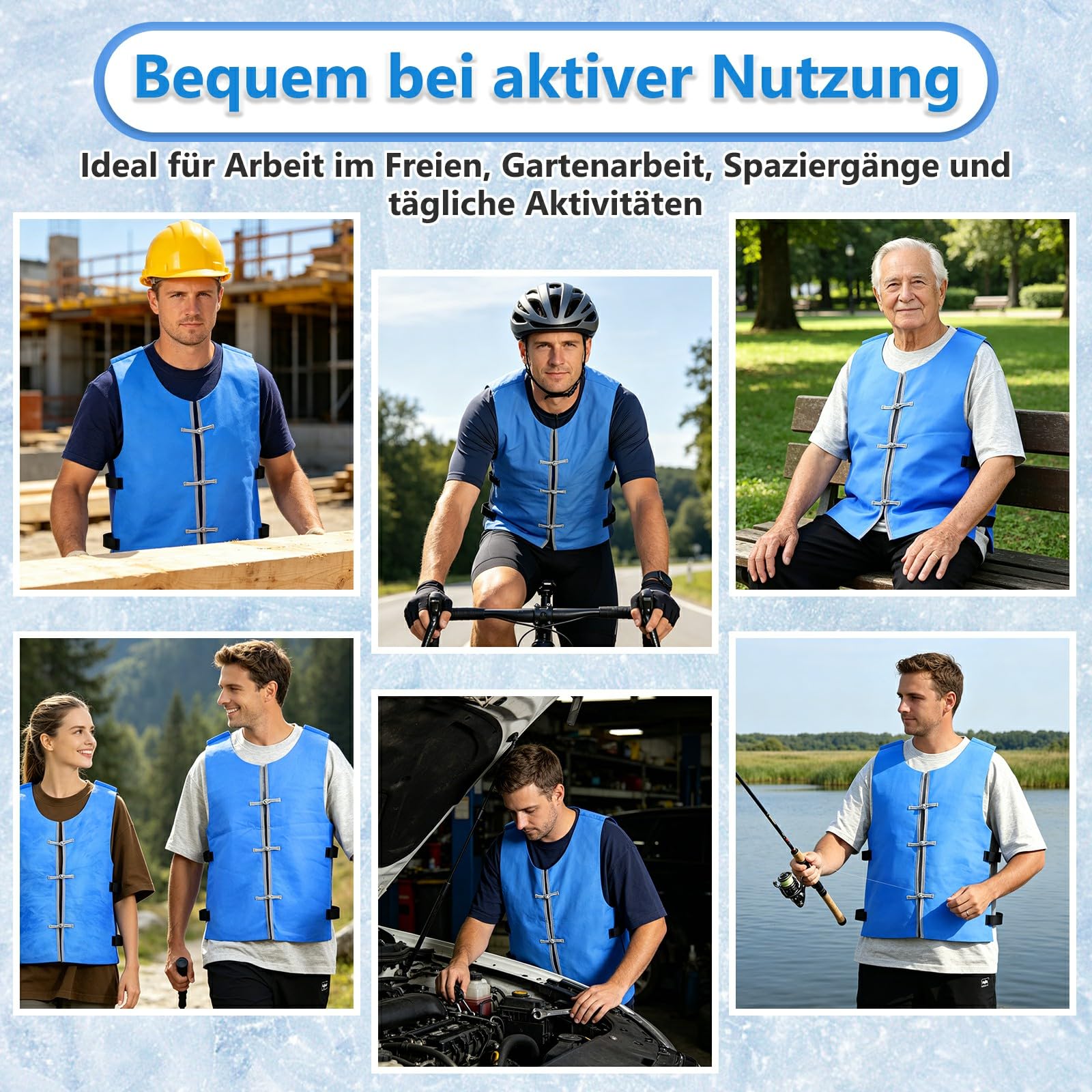 Verdunstungskühlweste für Männer & Frauen, wasseraktivierte Kühlweste für heißes Wetter